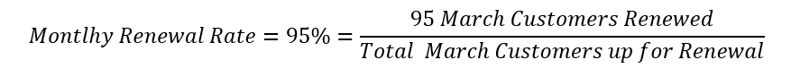 saas renewal rate formula